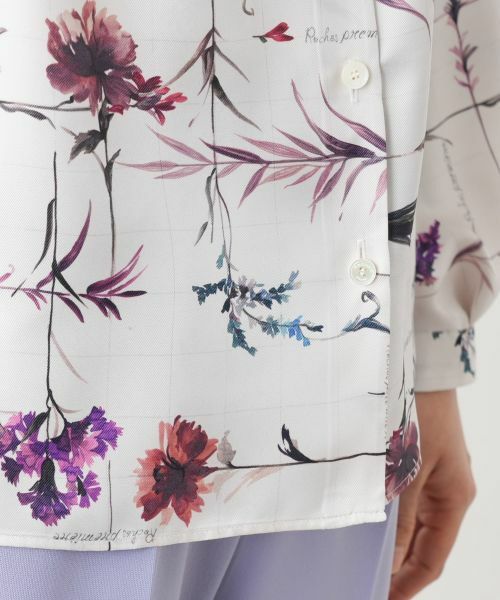 Leilian / レリアン シャツ・ブラウス | プリントバンドカラーブラウス【ROCHAS Premiere】 | 詳細12