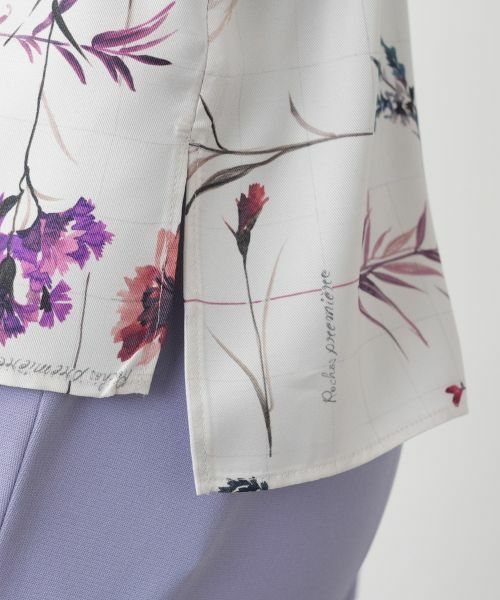 Leilian / レリアン シャツ・ブラウス | プリントバンドカラーブラウス【ROCHAS Premiere】 | 詳細13