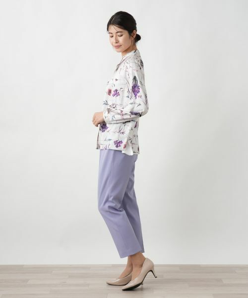 Leilian / レリアン シャツ・ブラウス | プリントバンドカラーブラウス【ROCHAS Premiere】 | 詳細2