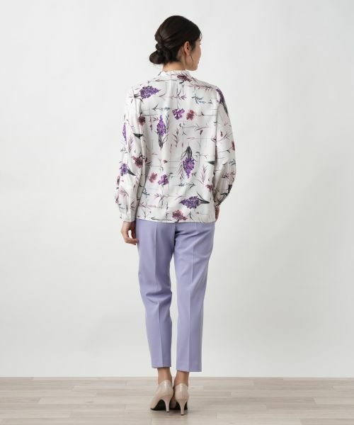 Leilian / レリアン シャツ・ブラウス | プリントバンドカラーブラウス【ROCHAS Premiere】 | 詳細3