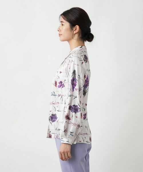 Leilian / レリアン シャツ・ブラウス | プリントバンドカラーブラウス【ROCHAS Premiere】 | 詳細5