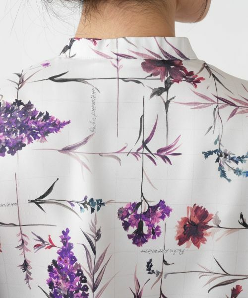 Leilian / レリアン シャツ・ブラウス | プリントバンドカラーブラウス【ROCHAS Premiere】 | 詳細8