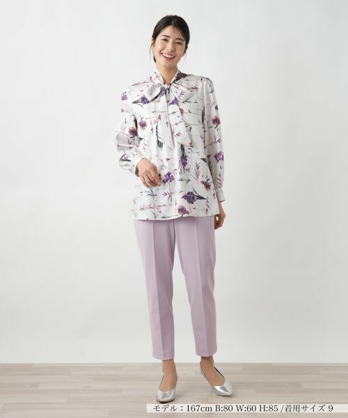 Leilian / レリアン シャツ・ブラウス | プリントボウタイブラウス【ROCHAS Premiere】 | 詳細1