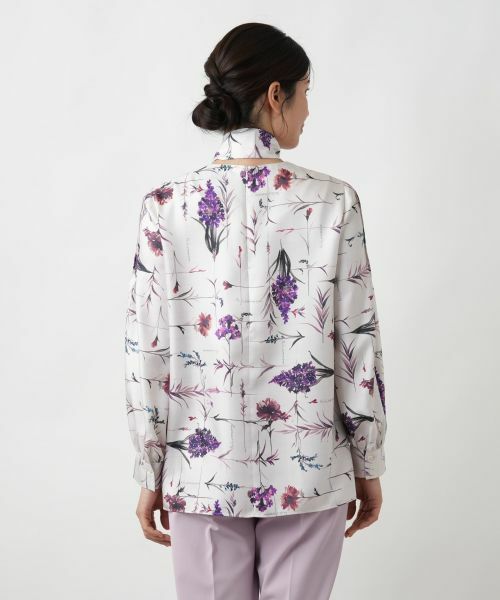 Leilian / レリアン シャツ・ブラウス | プリントボウタイブラウス【ROCHAS Premiere】 | 詳細6