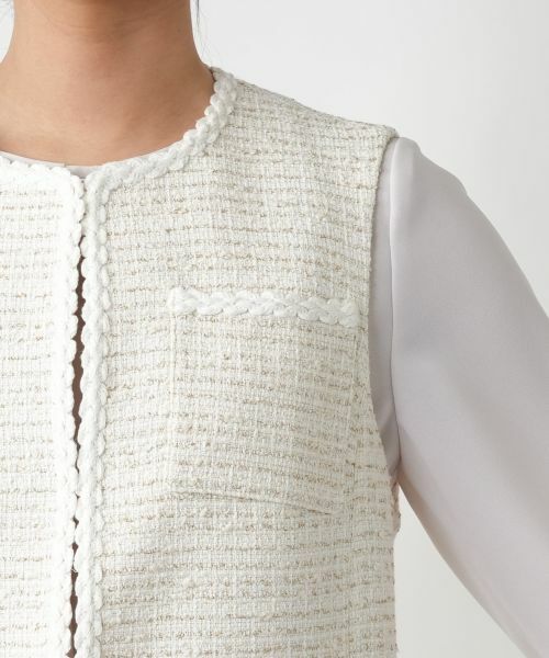 Leilian / レリアン テーラードジャケット | ツイードベスト | 詳細10