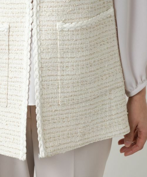 Leilian / レリアン テーラードジャケット | ツイードベスト | 詳細12