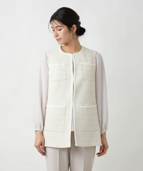 Leilian / レリアン テーラードジャケット | ツイードベスト | 詳細4