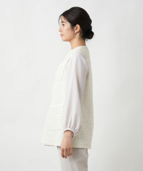 Leilian / レリアン テーラードジャケット | ツイードベスト | 詳細5