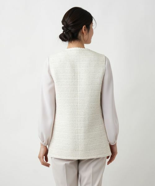 Leilian / レリアン テーラードジャケット | ツイードベスト | 詳細6