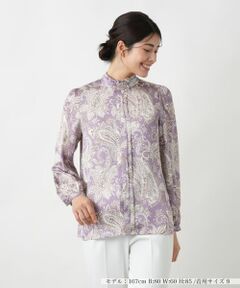 Leilian / レリアン シャツ・ブラウス | ペイズリースタンドカラーブラウス