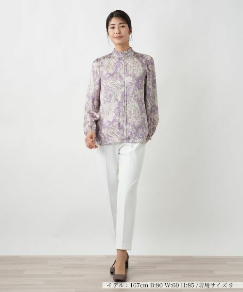 Leilian / レリアン シャツ・ブラウス | ペイズリースタンドカラーブラウス | 詳細1