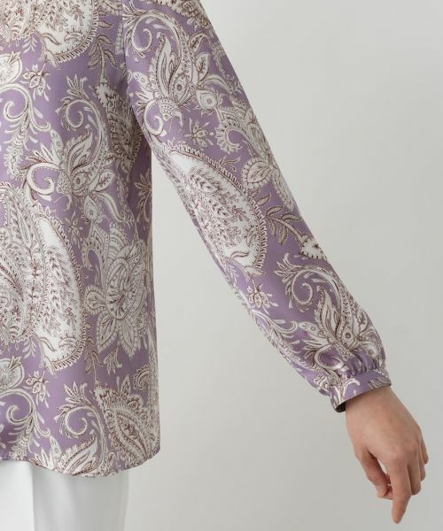 Leilian / レリアン シャツ・ブラウス | ペイズリースタンドカラーブラウス | 詳細10