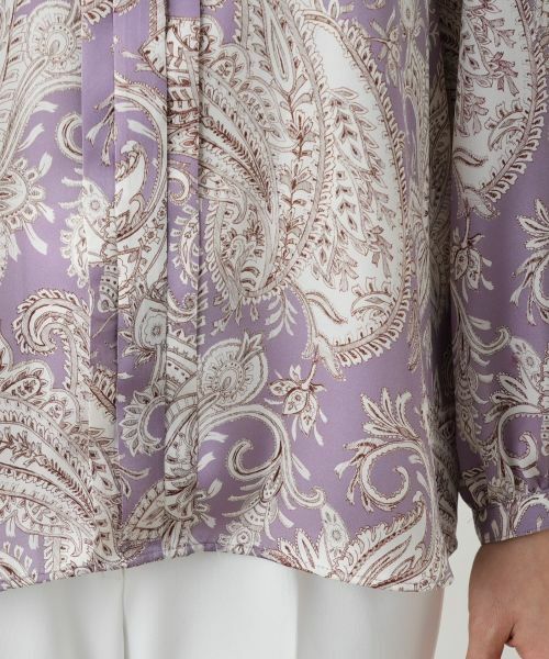 Leilian / レリアン シャツ・ブラウス | ペイズリースタンドカラーブラウス | 詳細12