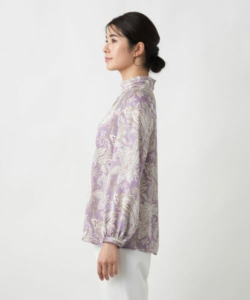 Leilian / レリアン シャツ・ブラウス | ペイズリースタンドカラーブラウス | 詳細5