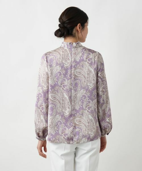 Leilian / レリアン シャツ・ブラウス | ペイズリースタンドカラーブラウス | 詳細6