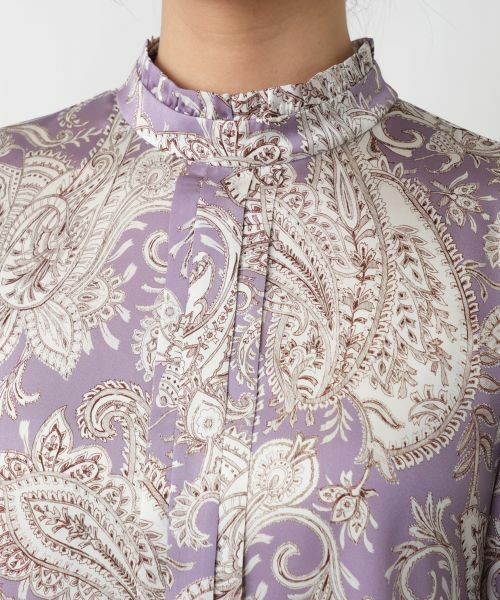 Leilian / レリアン シャツ・ブラウス | ペイズリースタンドカラーブラウス | 詳細7