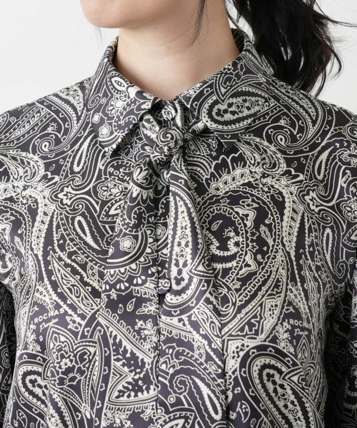 Leilian / レリアン シャツ・ブラウス | ペイズリー柄ボウタイブラウス | 詳細12