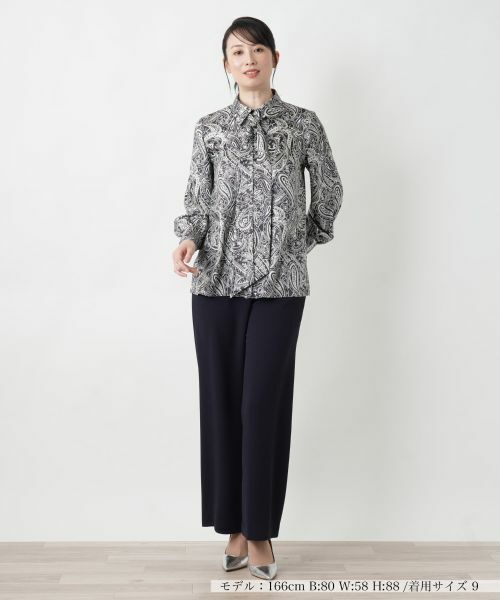 Leilian / レリアン シャツ・ブラウス | ペイズリー柄ボウタイブラウス | 詳細4