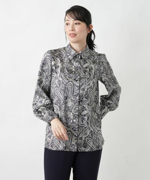 Leilian / レリアン シャツ・ブラウス | ペイズリー柄ボウタイブラウス | 詳細8