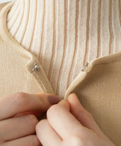 Leilian / レリアン カーディガン・ボレロ | 切替ノーカラーカーディガン | 詳細19