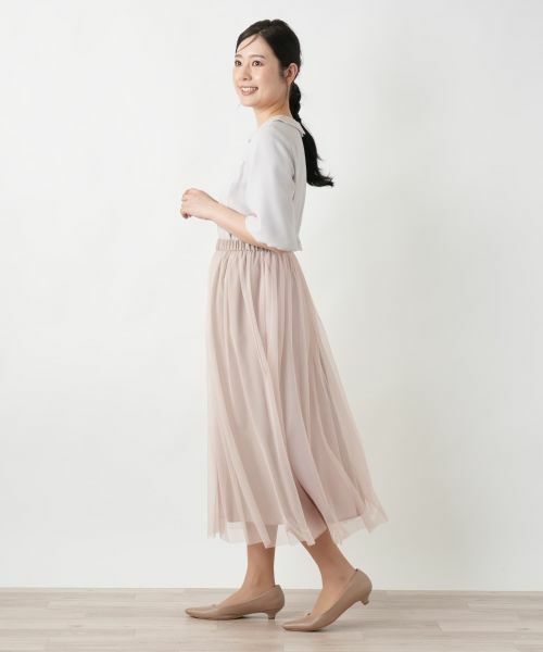 Leilian / レリアン ミニ・ひざ丈スカート | チュールフレアスカート | 詳細2