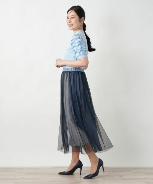 Leilian / レリアン ミニ・ひざ丈スカート | チュールフレアスカート | 詳細5