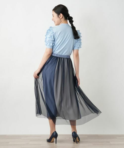 Leilian / レリアン ミニ・ひざ丈スカート | チュールフレアスカート | 詳細6