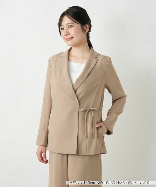 Leilian / レリアン テーラードジャケット | デザインブレザー(キャメル系)