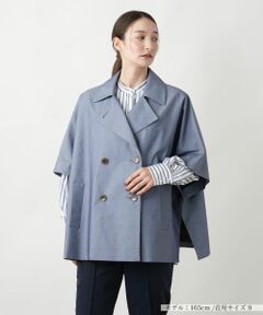 【レリア大きいサイズ】 11号　Leilian フード付きロングコート 水色 imgrc0211359197.jpg