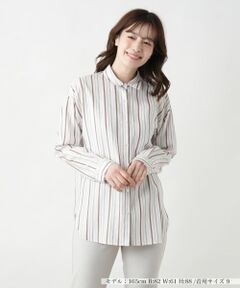 Leilian / レリアン シャツ・ブラウス | ストライプシャツ【Leilian WHITE LABEL】【SOMELOS】
