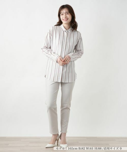 Leilian / レリアン シャツ・ブラウス | ストライプシャツ【Leilian WHITE LABEL】【SOMELOS】 | 詳細1
