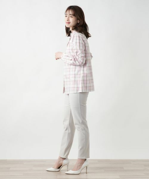 Leilian / レリアン シャツ・ブラウス | バンドカラーブラウス【Leilian WHITE LABEL】 | 詳細2