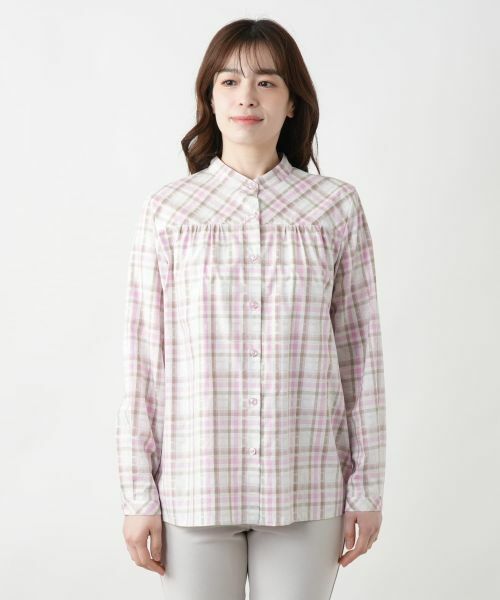 Leilian / レリアン シャツ・ブラウス | バンドカラーブラウス【Leilian WHITE LABEL】 | 詳細4