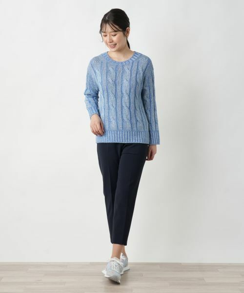 Leilian / レリアン ニット・セーター | ケーブル編みクルーネックニット【BARNA】 | 詳細1