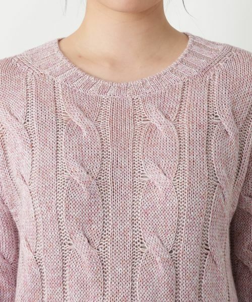 Leilian / レリアン ニット・セーター | ケーブル編みクルーネックニット【BARNA】 | 詳細10