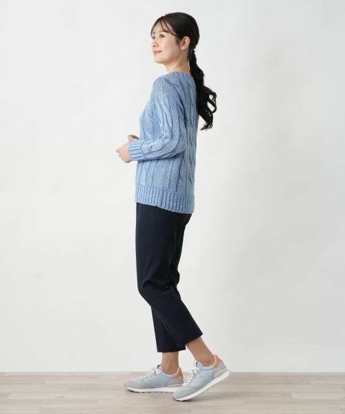 Leilian / レリアン ニット・セーター | ケーブル編みクルーネックニット【BARNA】 | 詳細2