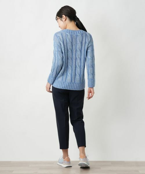 Leilian / レリアン ニット・セーター | ケーブル編みクルーネックニット【BARNA】 | 詳細3