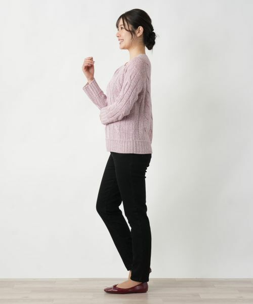 Leilian / レリアン ニット・セーター | ケーブル編みクルーネックニット【BARNA】 | 詳細5