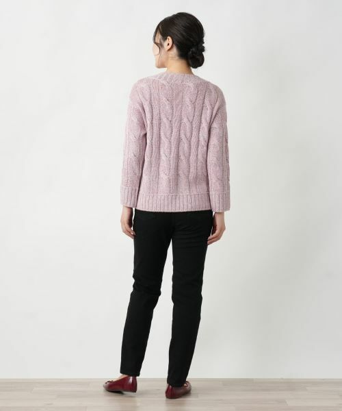 Leilian / レリアン ニット・セーター | ケーブル編みクルーネックニット【BARNA】 | 詳細6