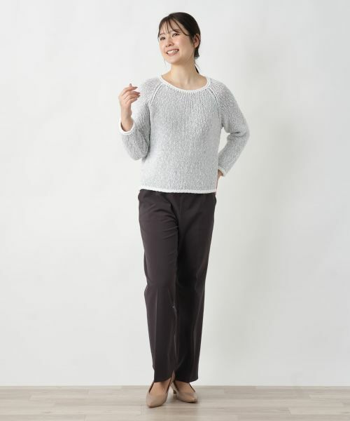 Leilian / レリアン ニット・セーター | 霜降り調クルーネックニット【BARNA】 | 詳細1