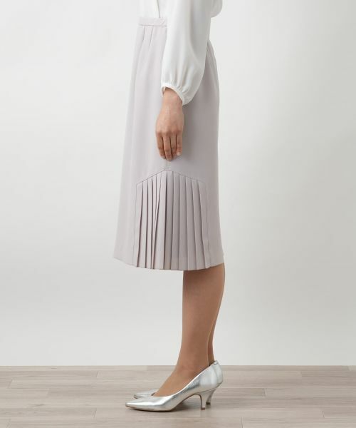 Leilian / レリアン ミニ・ひざ丈スカート | プリーツ切替ミディスカート | 詳細11