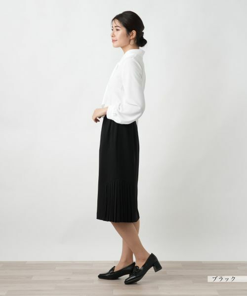 Leilian / レリアン ミニ・ひざ丈スカート | プリーツ切替ミディスカート | 詳細2