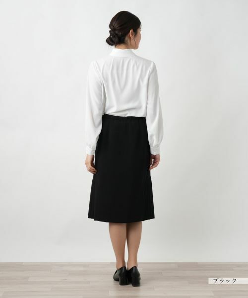 Leilian / レリアン ミニ・ひざ丈スカート | プリーツ切替ミディスカート | 詳細3