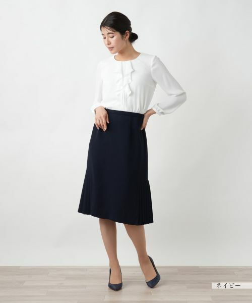 Leilian / レリアン ミニ・ひざ丈スカート | プリーツ切替ミディスカート | 詳細4