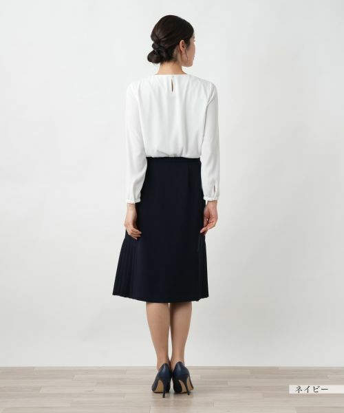 Leilian / レリアン ミニ・ひざ丈スカート | プリーツ切替ミディスカート | 詳細6