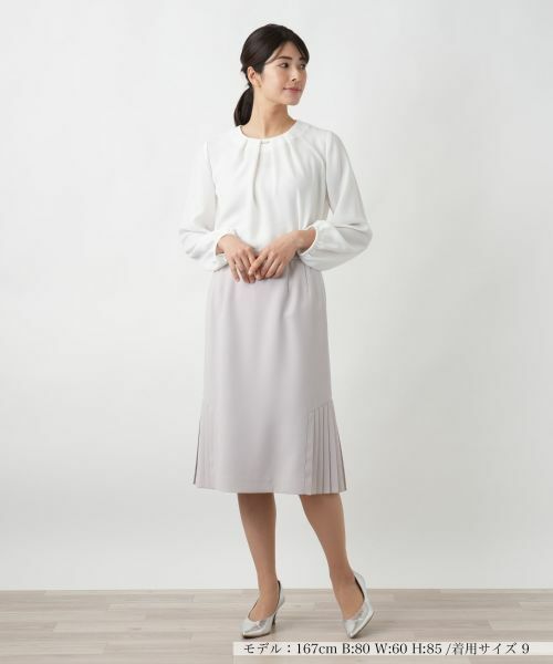 Leilian / レリアン ミニ・ひざ丈スカート | プリーツ切替ミディスカート | 詳細7