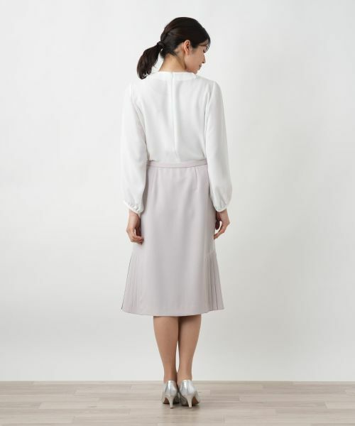 Leilian / レリアン ミニ・ひざ丈スカート | プリーツ切替ミディスカート | 詳細9