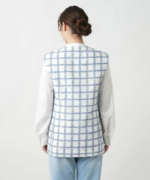 Leilian / レリアン テーラードジャケット | チェックベスト | 詳細6