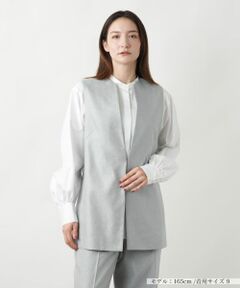 Leilian / レリアン テーラードジャケット | リネンミックスベスト