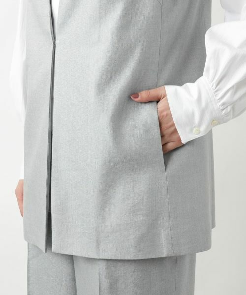 Leilian / レリアン テーラードジャケット | リネンミックスベスト | 詳細10